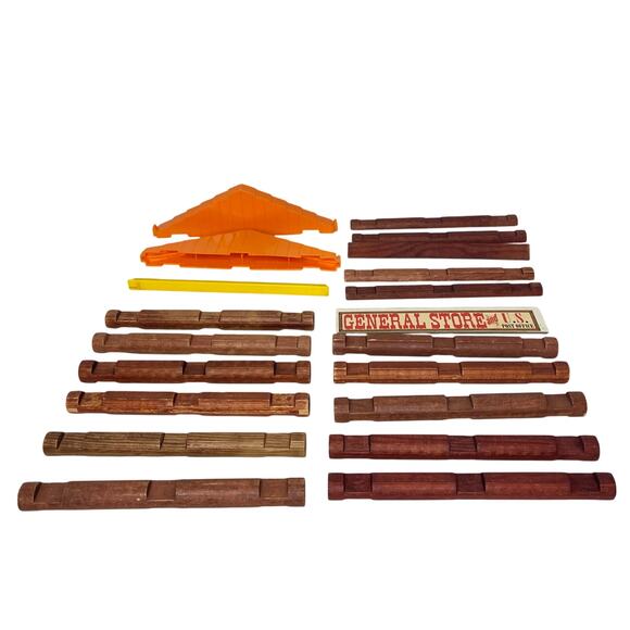 VINTAGE (1986) LINCOLN LOGS PLAYSKOOL 97 PIECES - Picture 3 of 12